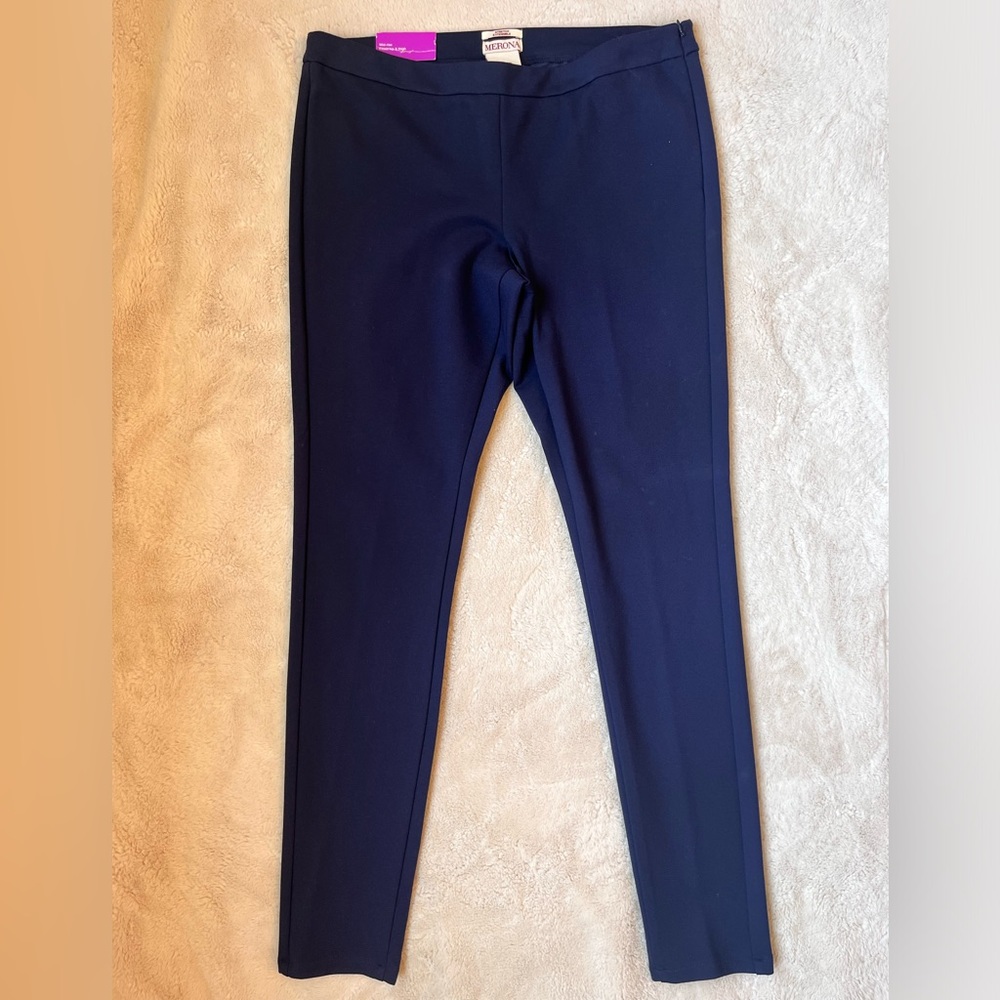 NWT Merona Navy Blue Skinny Pants Women Size 12